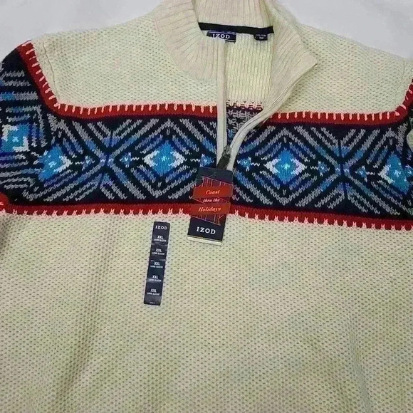 Holiday Mock Neck Long Sleeve Knit Pullover Sweate Sz XXL - Picture 6 of 8